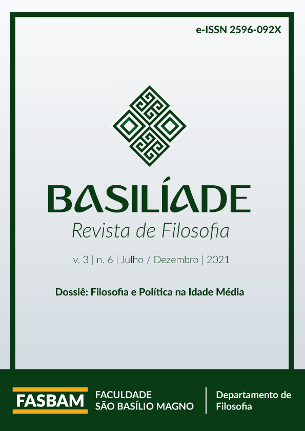 Basilíade - Revista de Filosofia - v. 3 n. 6 (2021): Filosofia e Política na Idade Média
