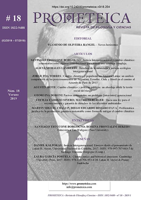 Prometeica - Revista de Filosofía y Ciencias - Núm. 18 (2019): Prometeica - nº 18 (02/2019 - 07/2019)