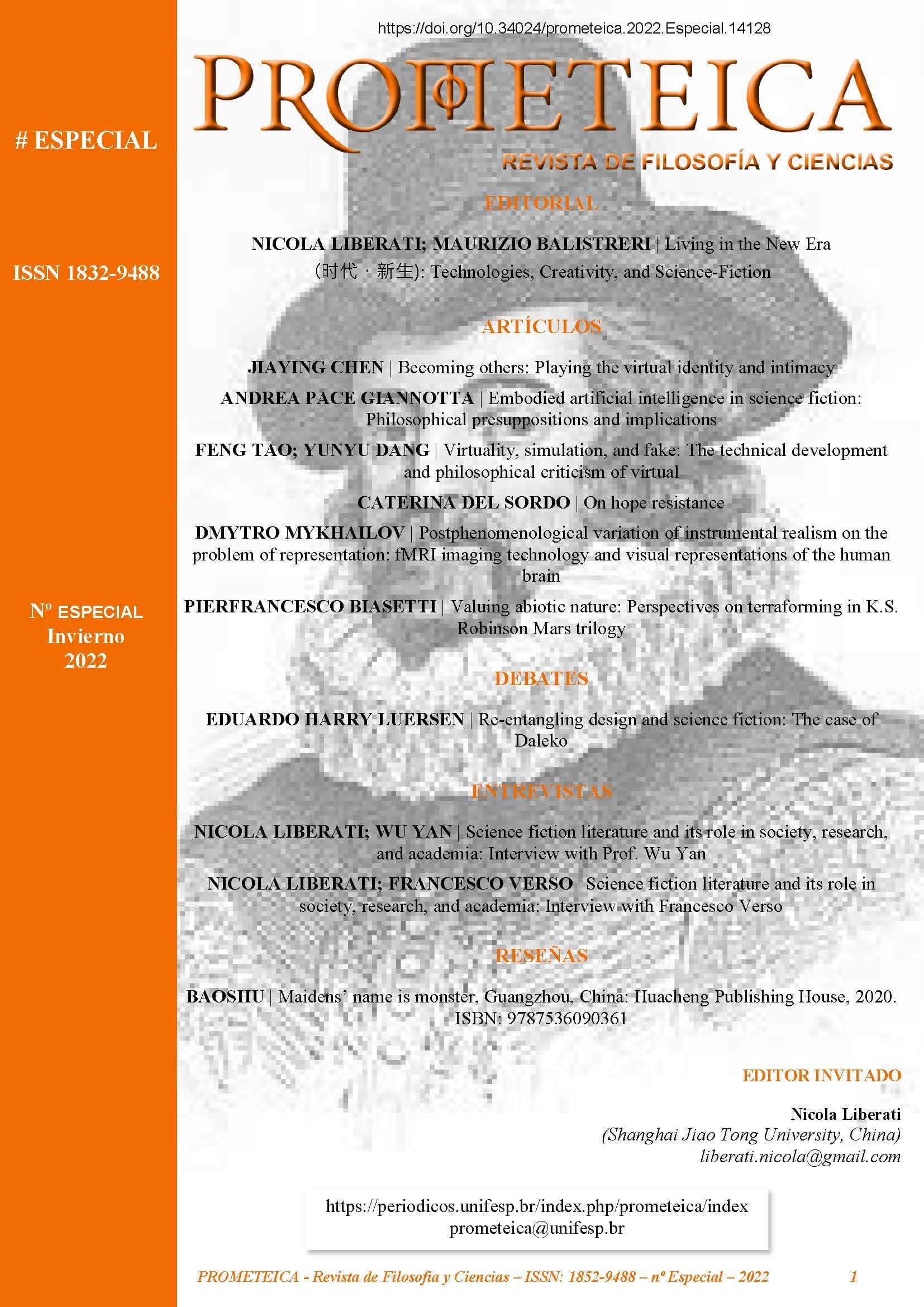 Prometeica - Revista de Filosofía y Ciencias - Núm. Especial (2022): Prometeica - nº Especial