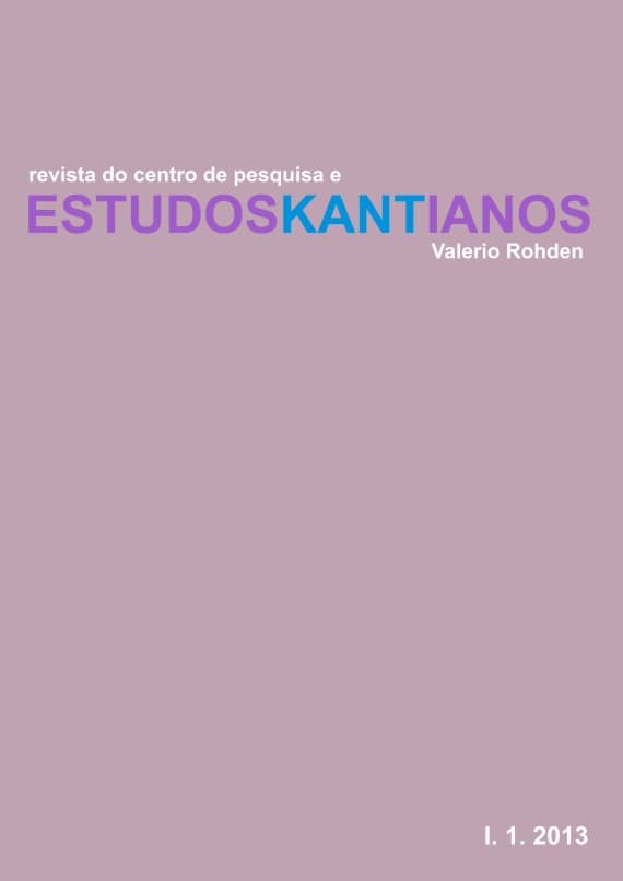 Estudos Kantianos [EK] - Estudos Kantianos, v. 1 n. 1 (2013)