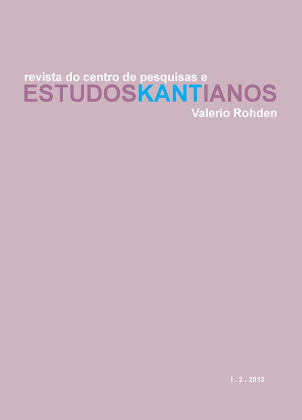 Estudos Kantianos [EK] - Estudos Kantianos, v. 1 n. 2 (2013)