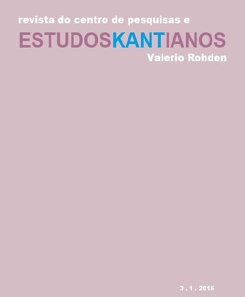 Estudos Kantianos [EK] - v. 3 n. 01 (2015)