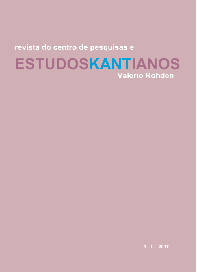Estudos Kantianos [EK] - v. 5 n. 01 (2017)