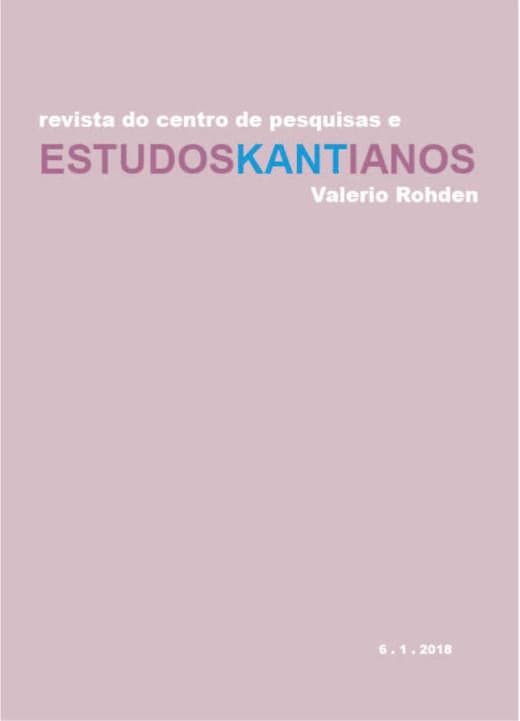 Estudos Kantianos [EK] - v. 6 n. 1 (2018)