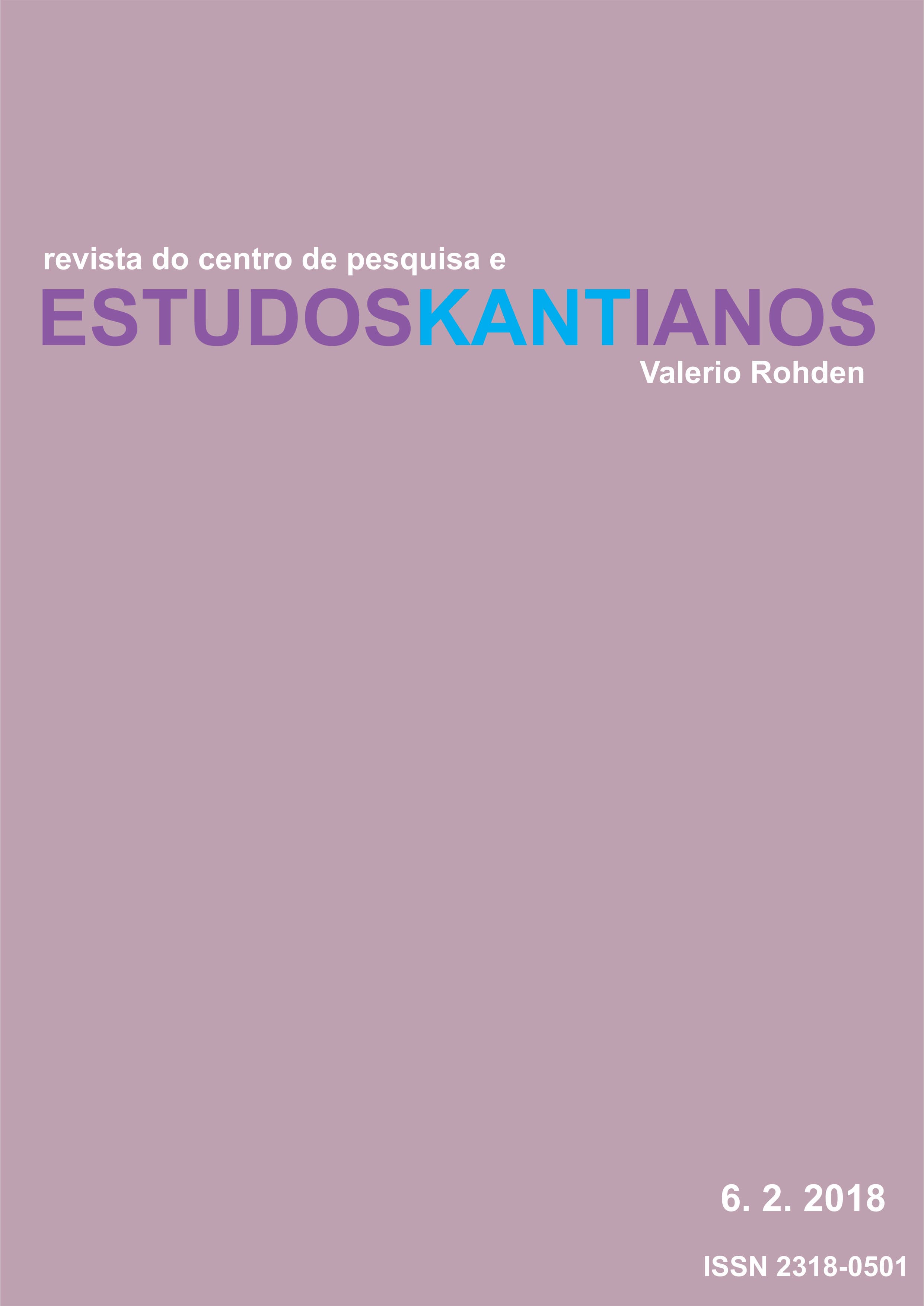 Estudos Kantianos [EK] - v. 6 n. 2 (2018)