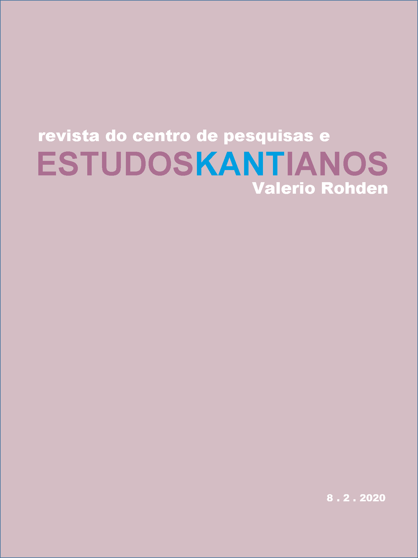 Estudos Kantianos [EK] - v. 8 n. 2 (2020)