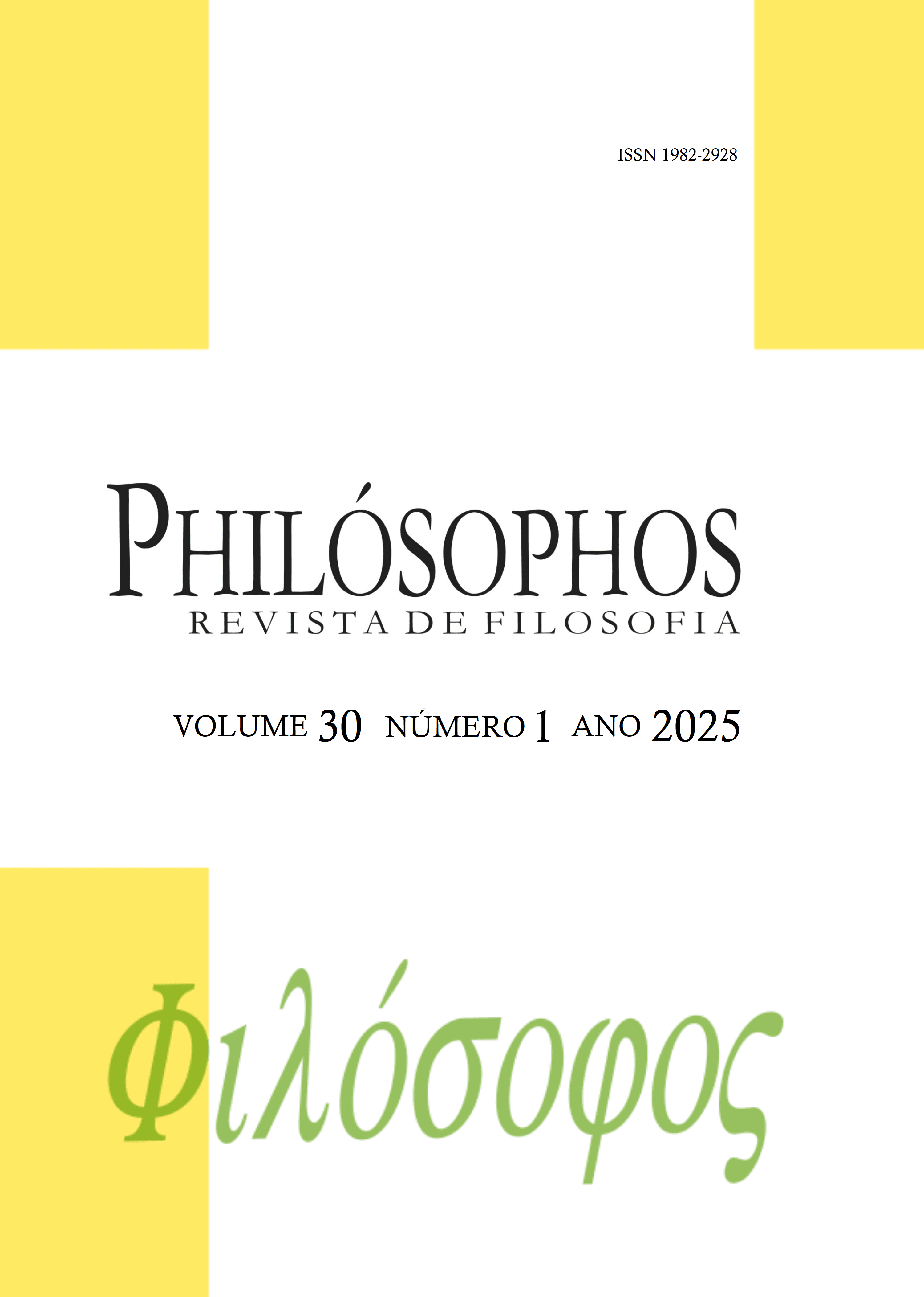 Philósophos - Revista de Filosofia - Philósophos - Edição Comemorativa: 45 anos do curso de Filosofia da UFG & 30º volume da Philósophos, v. 30 n. 1 (2025)