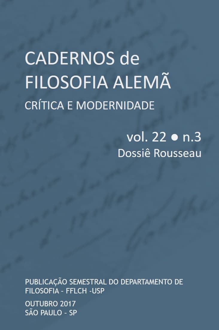 Cadernos de Filosofia Alemã: Crítica e Modernidade - v. 22 n. 3 (2017)