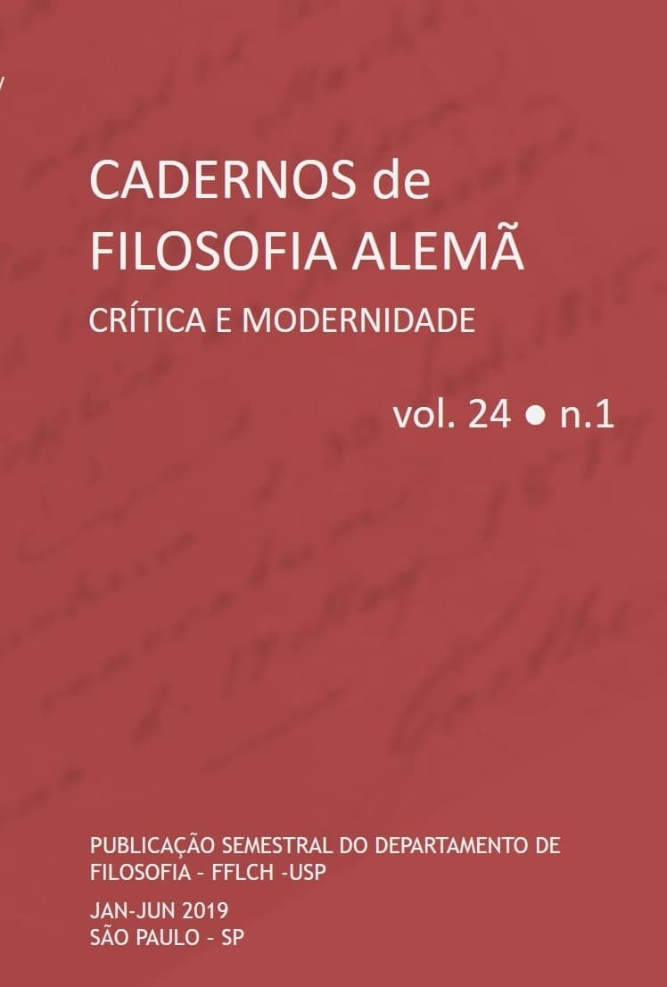 Cadernos de Filosofia Alemã: Crítica e Modernidade - v. 24 n. 1 (2019)