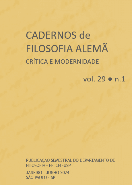 Cadernos de Filosofia Alemã: Crítica e Modernidade - v. 29 n. 1 (2024)