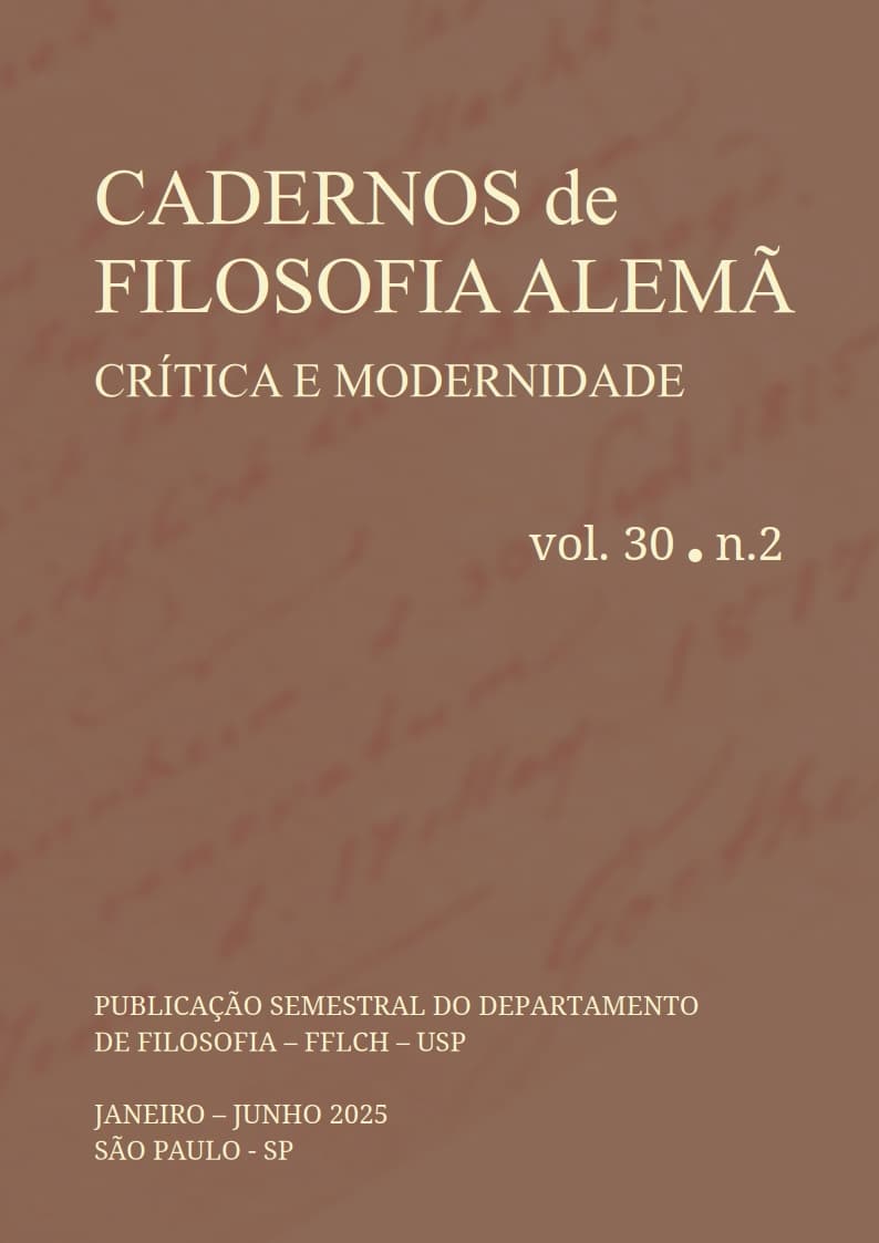 Cadernos de Filosofia Alemã: Crítica e Modernidade - v. 30 n. 2 (2025)