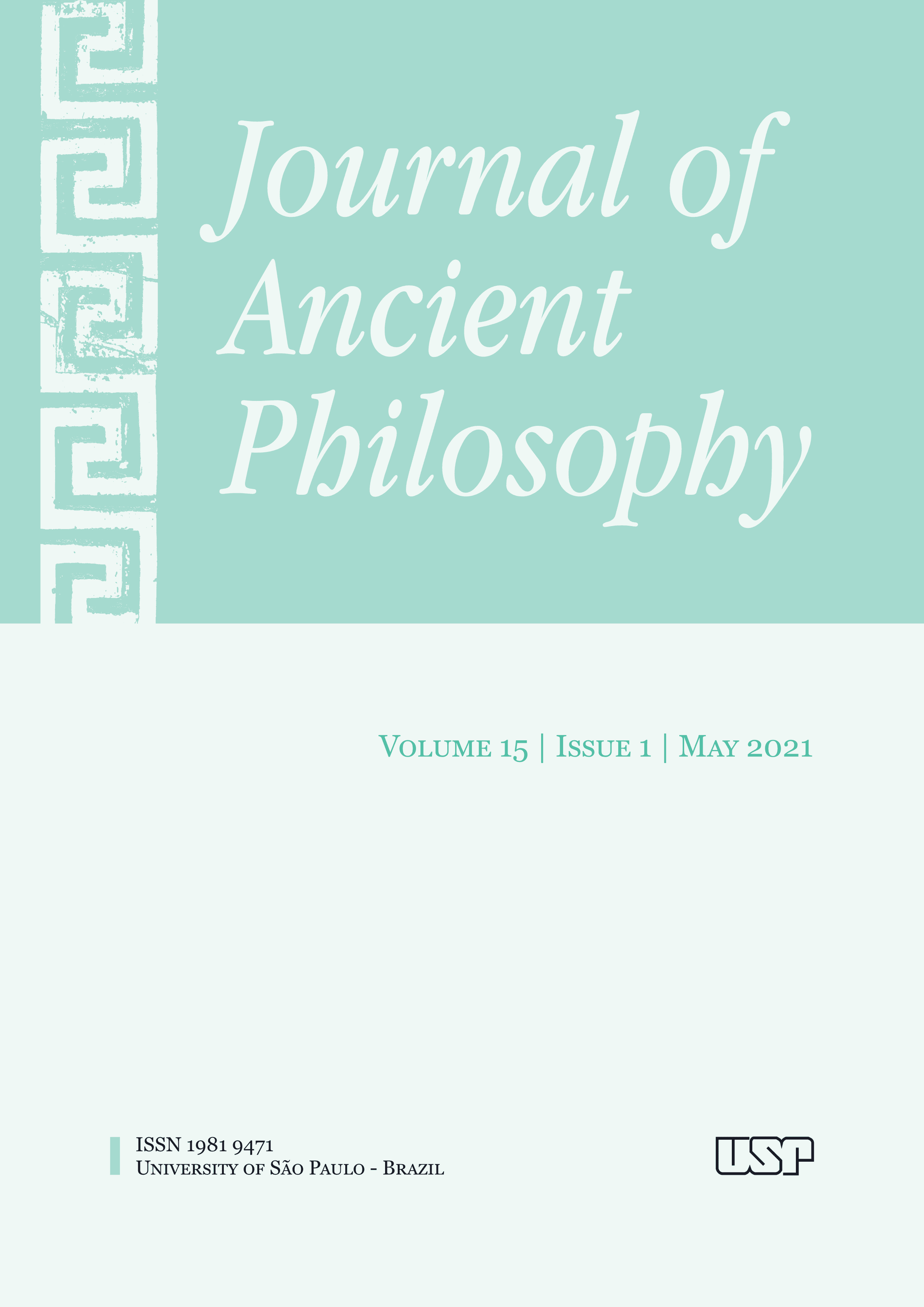 Journal of Ancient Philosophy - v. 15 n. 1 (2021)