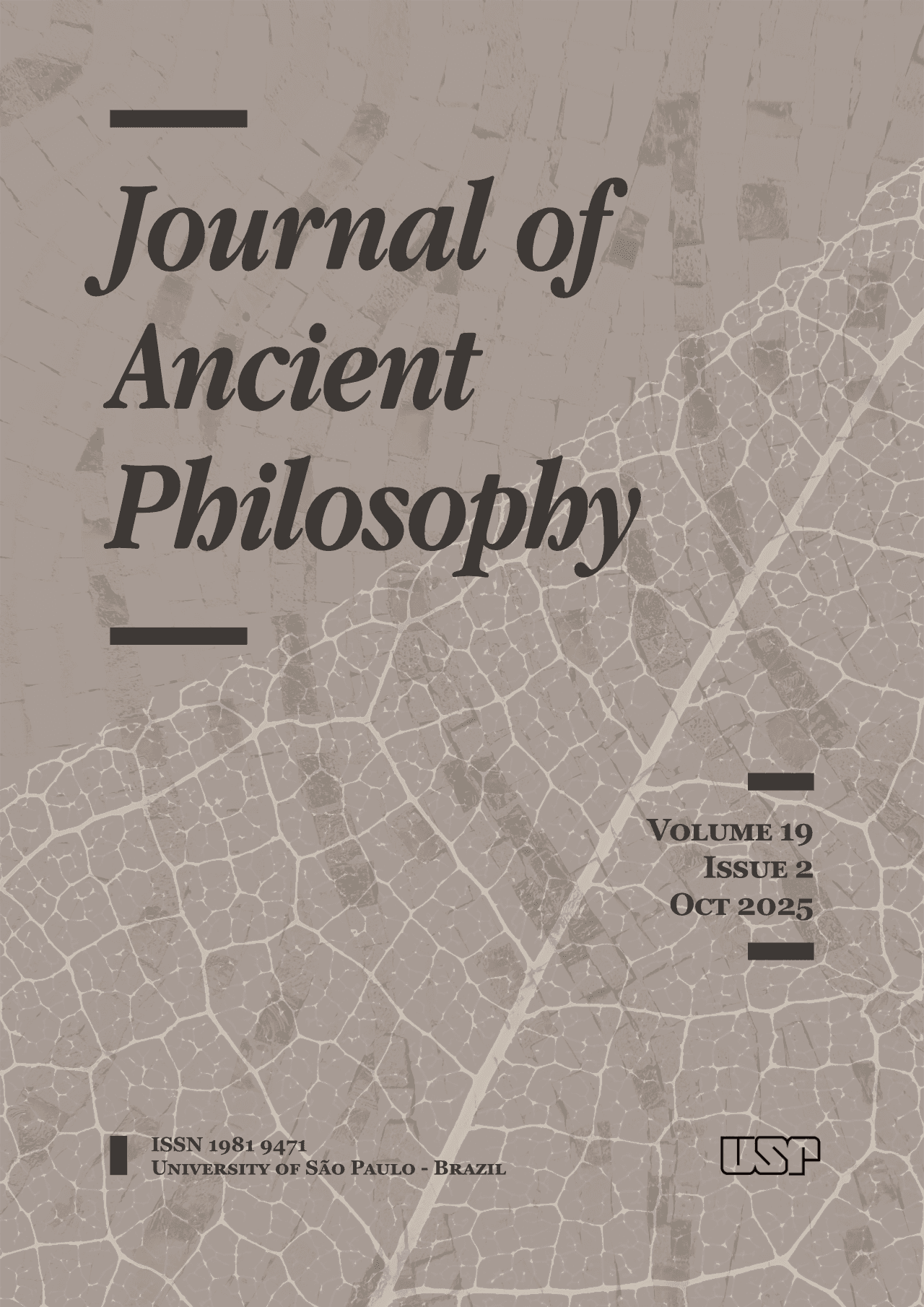 v. 19 n. 2 (2025): Journal of Ancient Philosophy