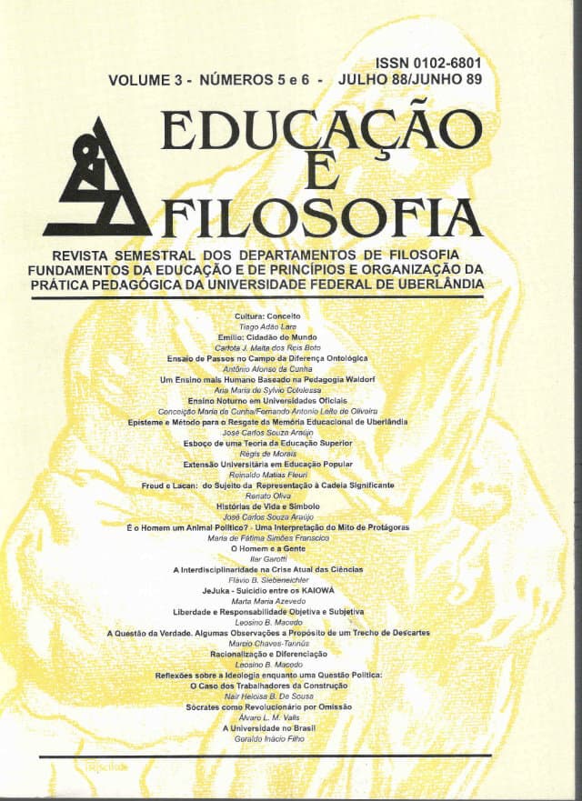 Educação e Filosofia - v.3 n.5/6 - jul.1988/jun.1989, v. 3 n. 5/6 (1989)