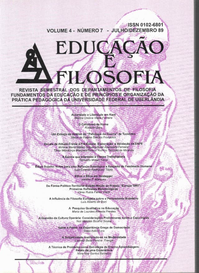 Educação e Filosofia - v.4 n.7 jul./dez. 1989, v. 4 n. 7 (1989)