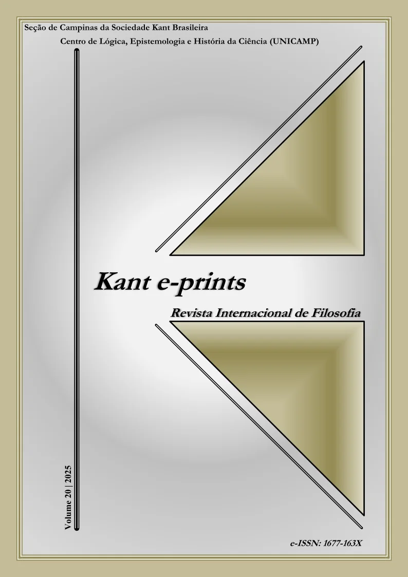 Kant e-prints - v. 20 (2025): Dossier Hegel als Leser Kants / Dossiê Hegel leitor de Kant