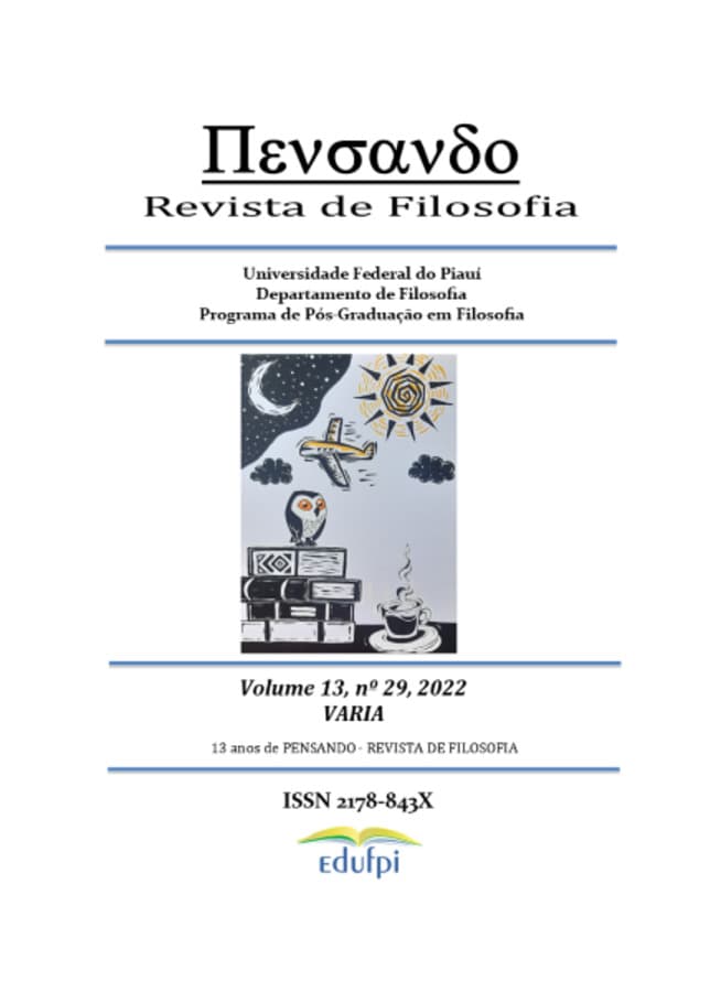 PENSANDO - REVISTA DE FILOSOFIA - VARIA, v. 13 n. 29 (2022)