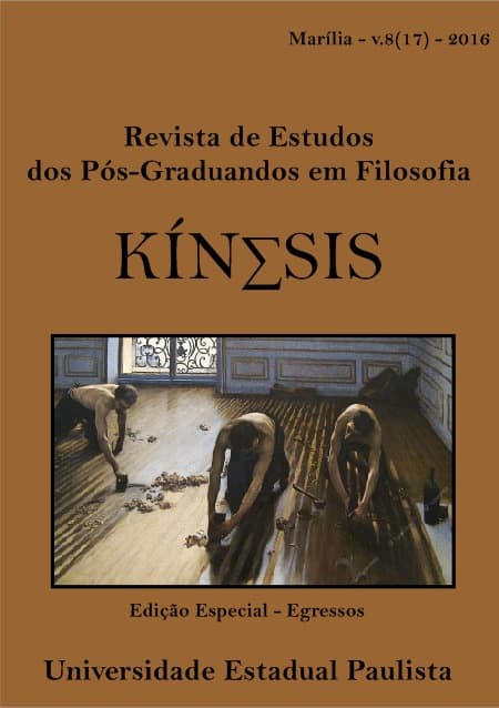 Kínesis - Revista de Estudos dos Pós-Graduandos em Filosofia - Edição Especial, v. 8 n. 17 (2016)