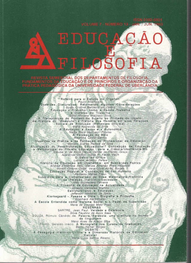 Educação e Filosofia - v.7 n.13 jan./jun. 1993, v. 7 n. 13 (1993)