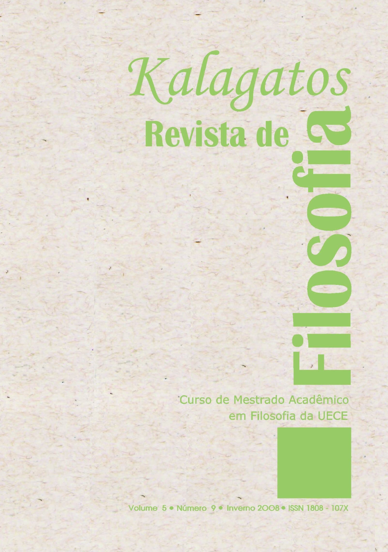 Kalagatos - Inverno de 2008, v. 5 n. 9 (2008)