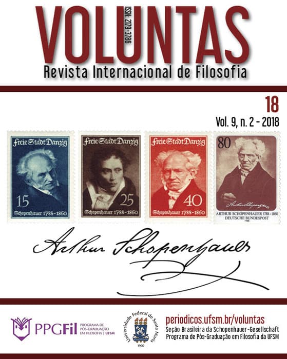 Voluntas: Revista Internacional de Filosofia - A filosofia prática schopenhaueriana e suas influências – Ed. 18, v. 9 n. 2 (2018)
