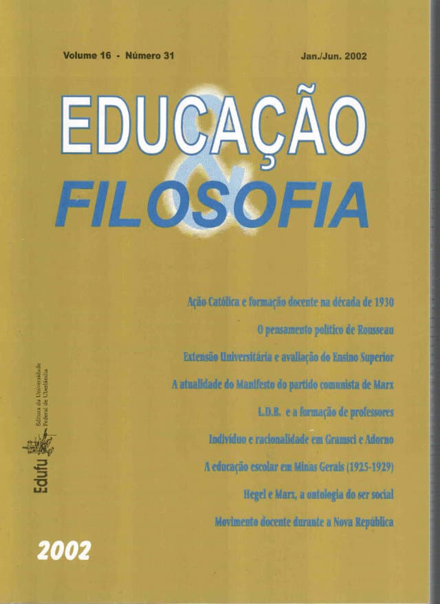 Educação e Filosofia - v.16 n.31 jan./jun. 2002, v. 16 n. 31 (2002)