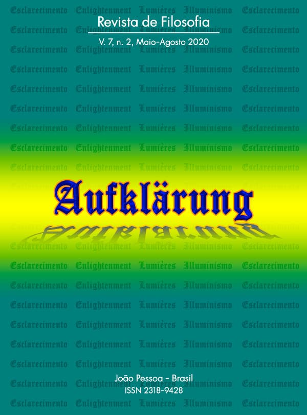 Aufklärung: journal of philosophy - Maio-Agosto. Edição Regular, v. 7 n. 2 (2020)