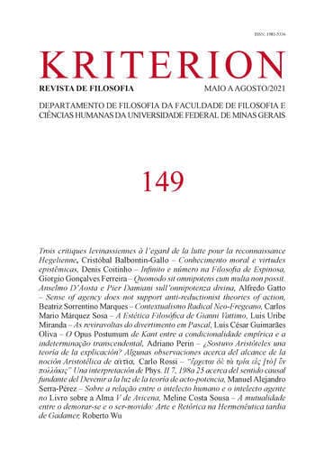 Revista Kriterion - v. 62 n. 149 (2021)