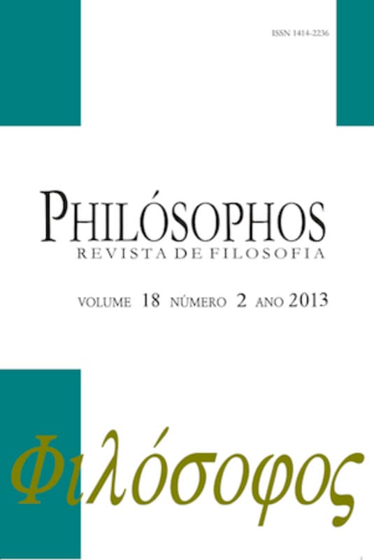 Philósophos - Revista de Filosofia - Filosofia Analítica, Ética e Subjetividade, v. 18 n. 2 (2013)