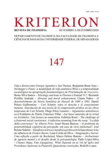 Revista Kriterion - v. 61 n. 147 (2020)