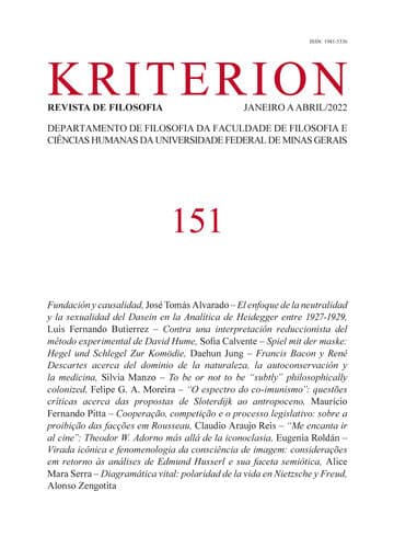 Revista Kriterion - v. 63 n. 151 (2022)