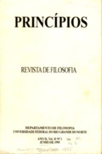Princípios: Revista de Filosofia (UFRN) - Princí­pios: revista de filosofia, v. 2 n. 02 (1995)