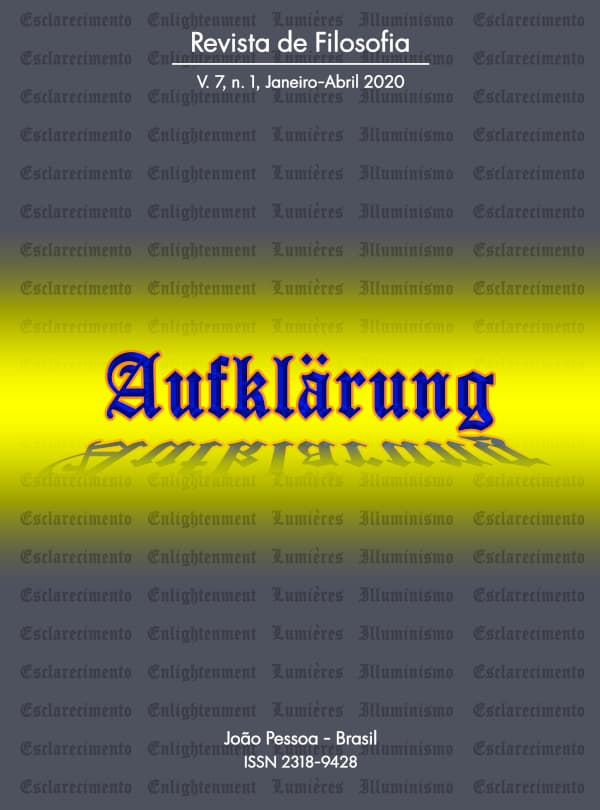 Aufklärung: journal of philosophy - Janeiro-Abril. Edição Regular, v. 7 n. 1 (2020)