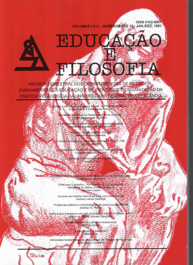 Educação e Filosofia - v.5/6 n.10/11 jan./dez. 1991, v. 5 n. 10/11 (1991)