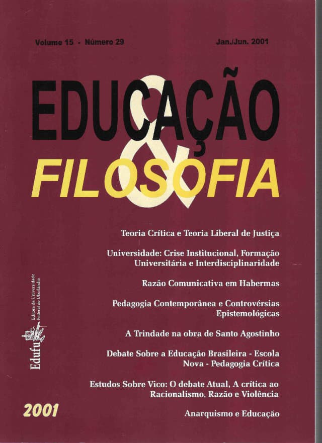 Educação e Filosofia - v.15 n.29 jan./jun. 2001, v. 15 n. 29 (2001)