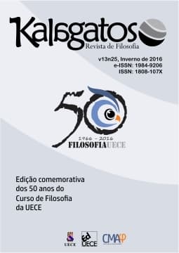 Kalagatos - Edição comemorativa dos 50 Anos do Curso de Filosofia Uece - Inverno de 2016, v. 13 n. 25 (2016)