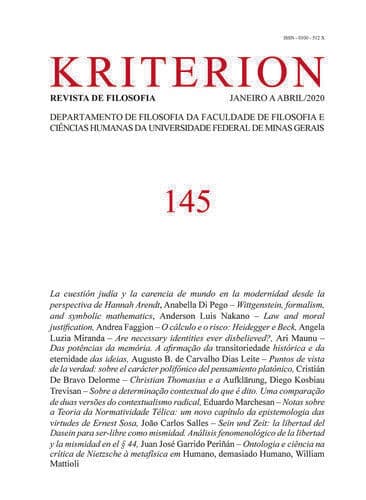 Revista Kriterion - v. 61 n. 145 (2020)