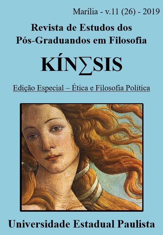 Kínesis - Revista de Estudos dos Pós-Graduandos em Filosofia - Edição Especial - Ética e Filosofia Política, v. 11 n. 26 (2019)
