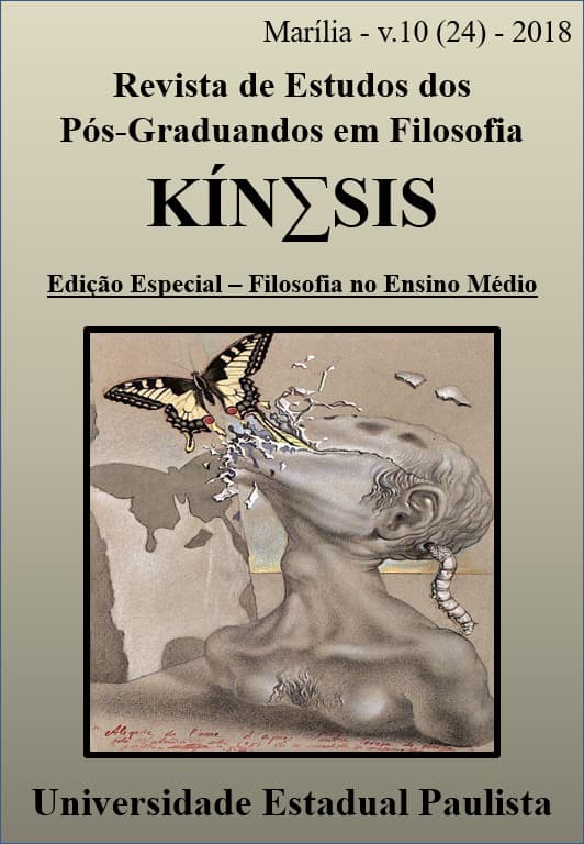 Kínesis - Revista de Estudos dos Pós-Graduandos em Filosofia - Dossiê - Filosofia no Ensino Médio, v. 10 n. 24 (2018)