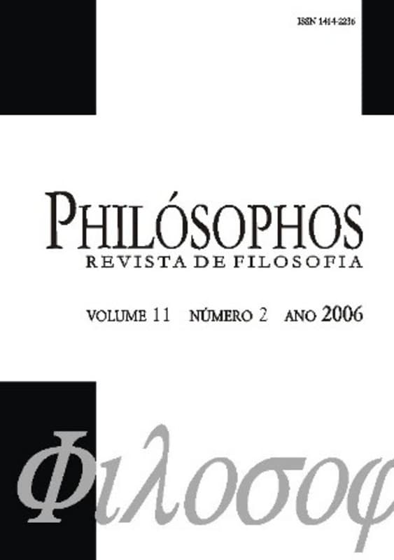 Philósophos - Revista de Filosofia - v. 11 n. 2 (2006)