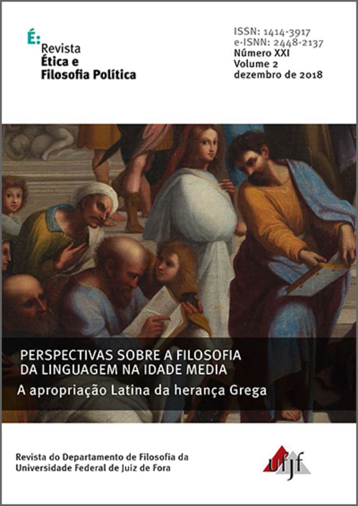 Revista Ética e Filosofia Política - Perspectivas sobre a Filosofia da Linguagem na Idade Média - I, v. 2 n. 21 (2018)