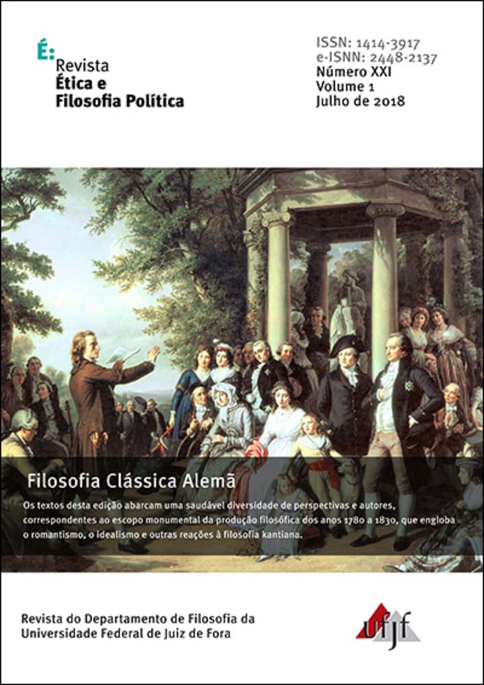 Revista Ética e Filosofia Política - Filosofia Clássica Alemã, v. 1 n. 21 (2018)