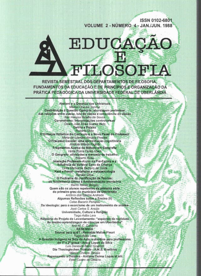 Educação e Filosofia - v.2 n.4 jan./jun. 1988, v. 2 n. 4 (1988)