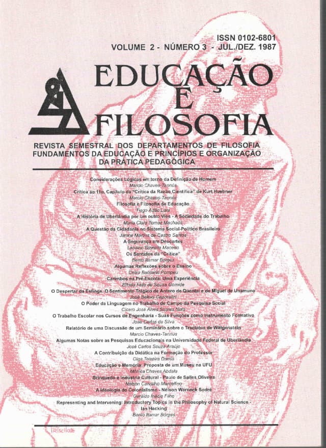 Educação e Filosofia - v.2 n.3 jul./dez. 1987, v. 2 n. 3 (1987)