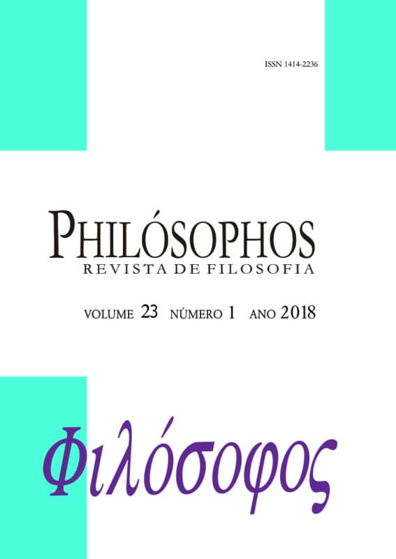 Philósophos - Revista de Filosofia - Fluxo contínuo, v. 23 n. 1 (2018)