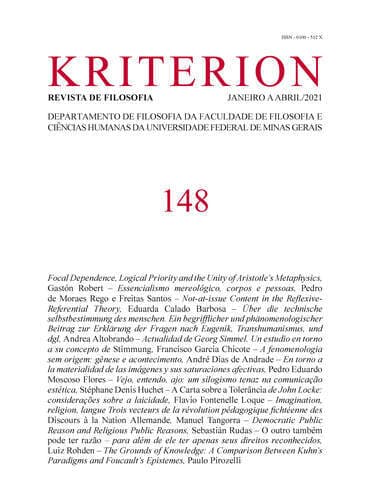 Revista Kriterion - v. 62 n. 148 (2021)