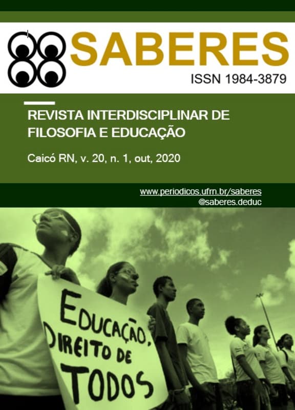 Saberes: Revista interdisciplinar de Filosofia e Educação - Saberes: Filosofia e Educação, v. 20 n. 1 (2020)