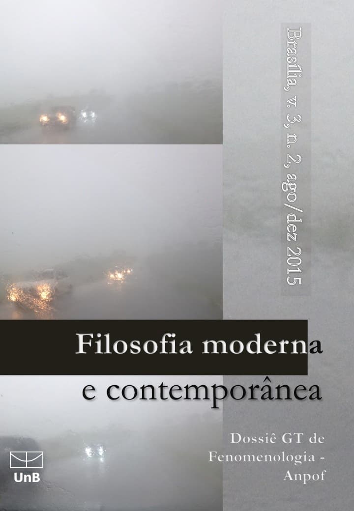 Revista de Filosofia Moderna e Contemporânea - Dossiê "GT Fenomenologia - ANPOF", v. 3 n. 2 (2015)