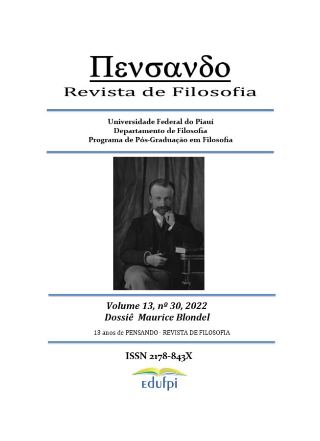 PENSANDO - REVISTA DE FILOSOFIA - Dossiê Maurice Blondel, v. 13 n. 30 (2022)