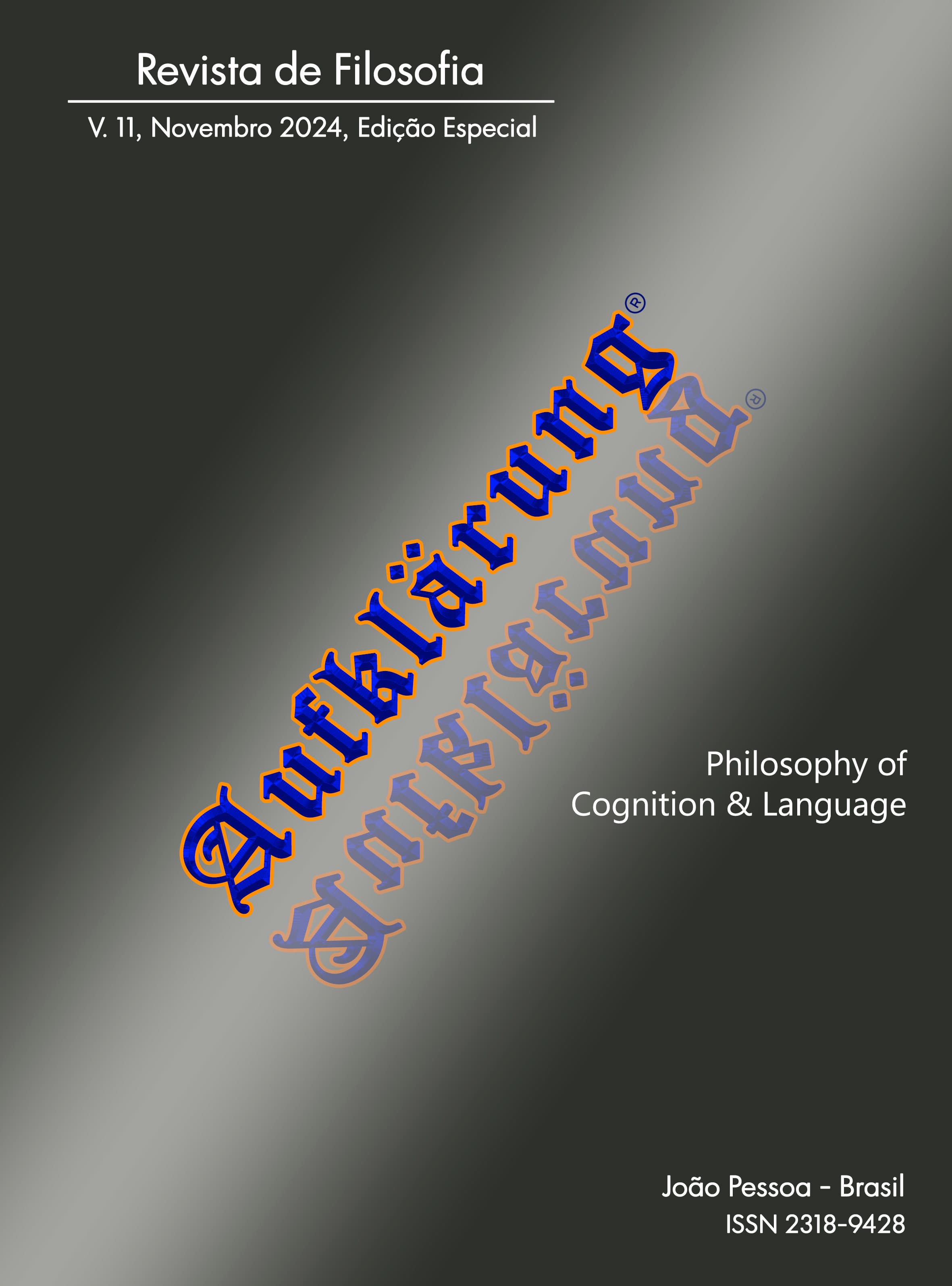 Aufklärung: journal of philosophy - Philosophy of Cognition & Language, v. 11 n. Especial (2024)